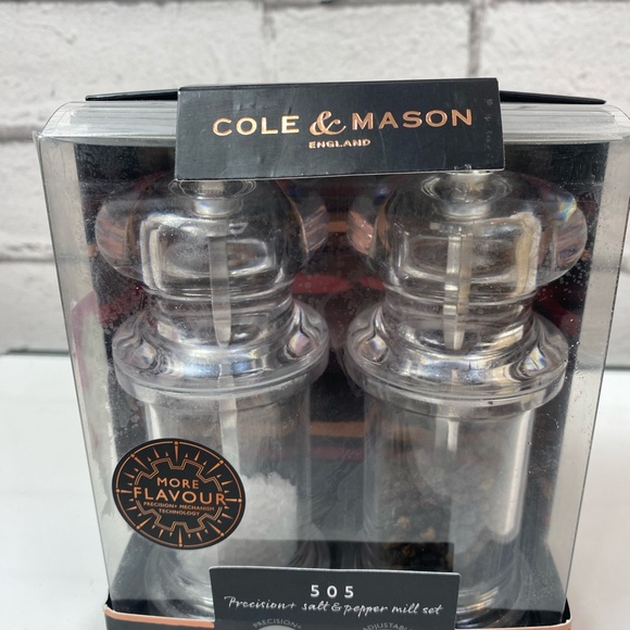 Cole & Mason Precision Salt & Pepper Mill Set Acrylic Gift Set NWT - Picture 9 of 10